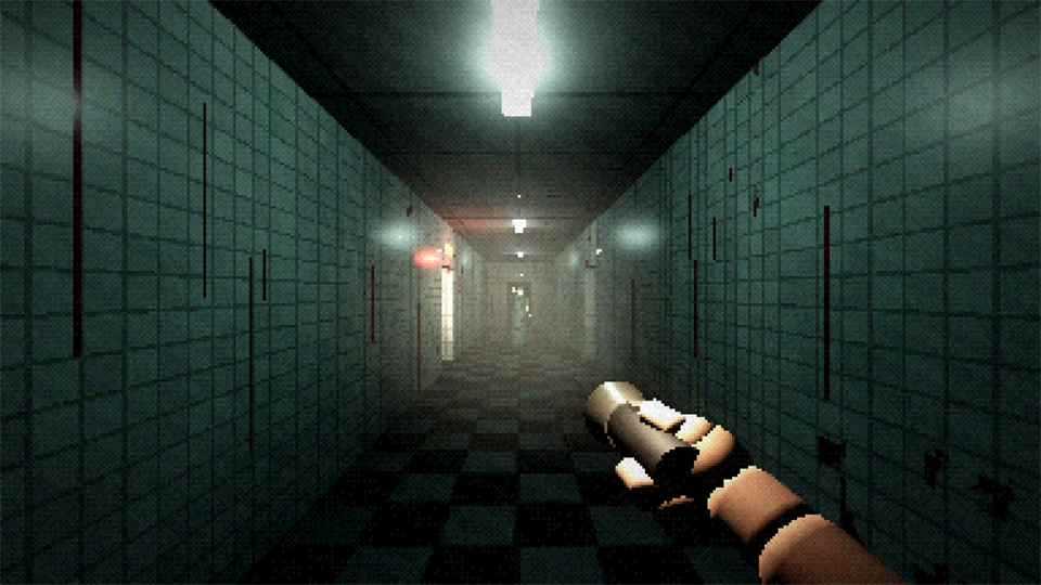Chapter 3: the green-tiled corridor outside surgery, a figure at the far end
