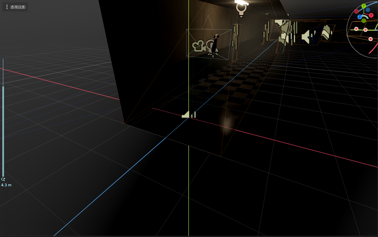 The MONO ENGINE editor, editing the chapter 1 corridor of Mujin Byoto